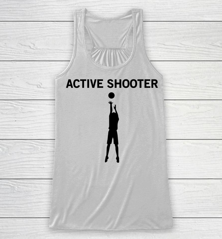 Active Shooter Basketball Lovers Racerback Tank
