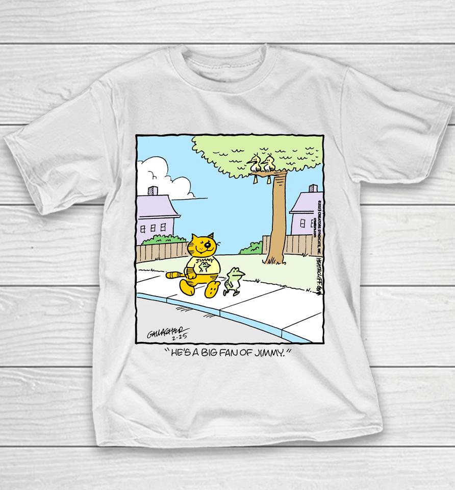 Actual Heathcliff Comics He's A Big Fan Of Fimmy Youth T-Shirt