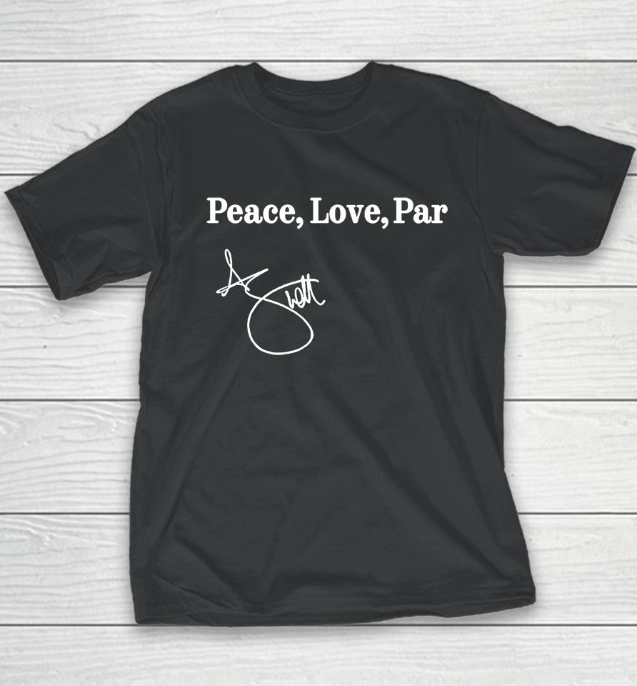 Adam Scott Peace Love Par Youth T-Shirt