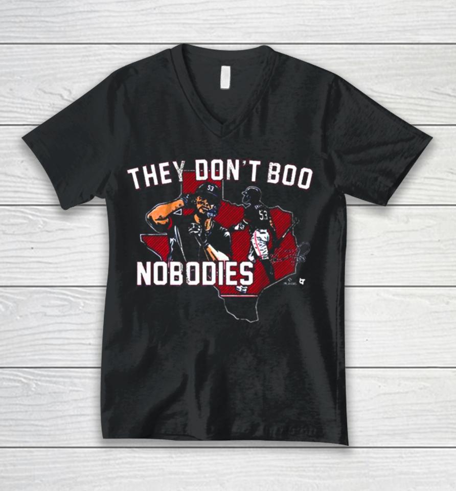 Adolis Garcia They Don’t Boo Nobodies Signature Unisex V-Neck T-Shirt