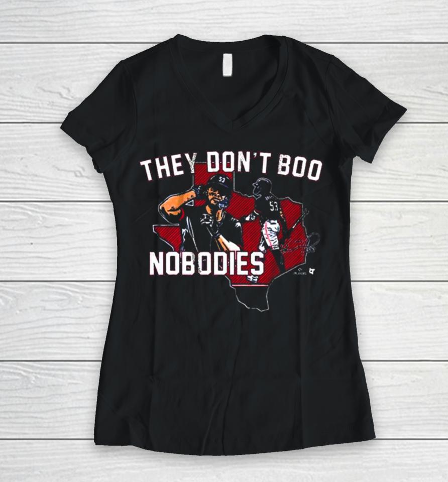 Adolis Garcia They Don’t Boo Nobodies Signature Women V-Neck T-Shirt