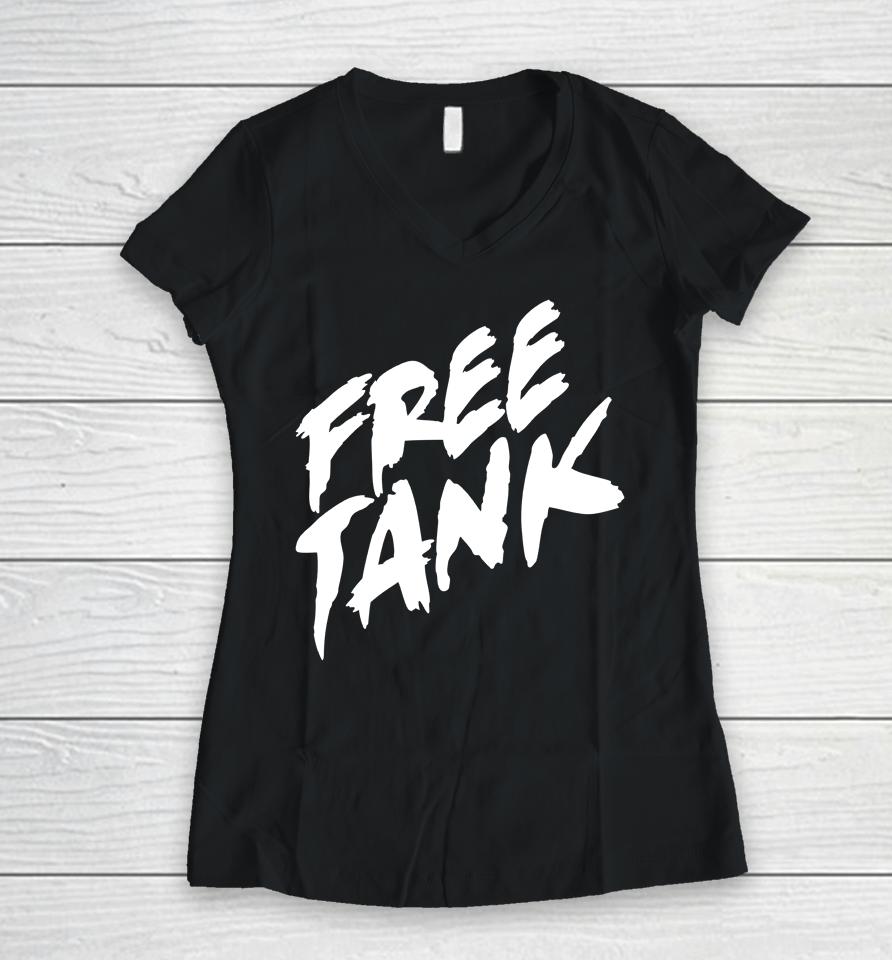 Adrien Broner Wearing Free Tank Women V-Neck T-Shirt