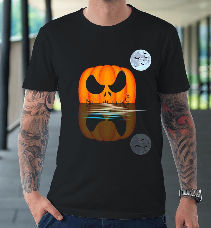 Adult Pumpkin Costume For Halloween Funny Scary Premium T-Shirt
