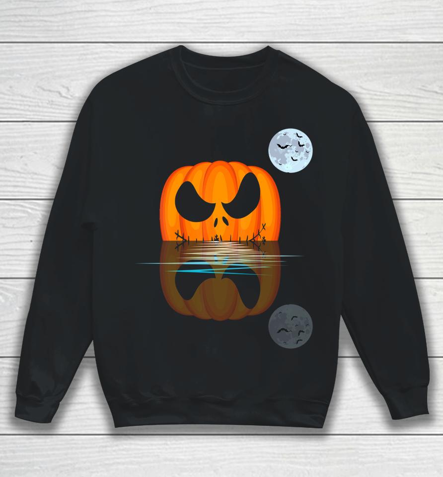 Adult Pumpkin Costume For Halloween Funny Scary Sweatshirt