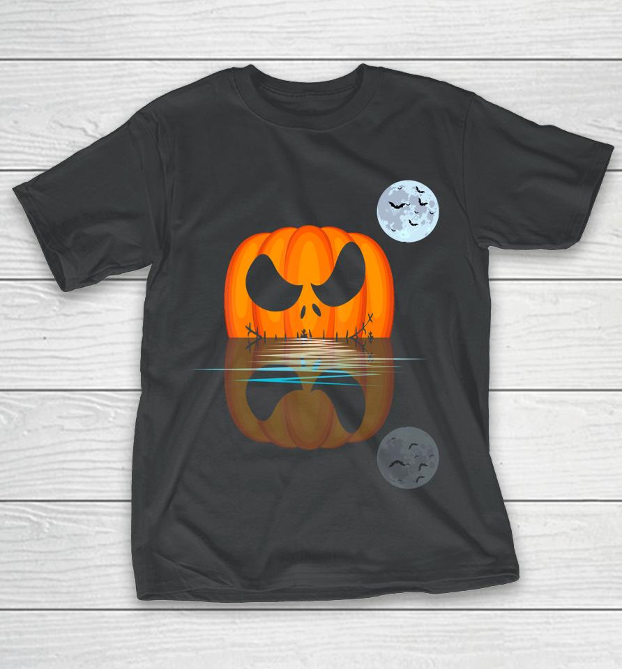 Adult Pumpkin Costume For Halloween Funny Scary T-Shirt