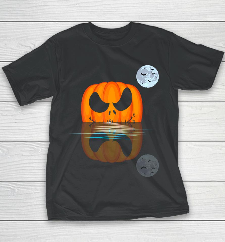 Adult Pumpkin Costume For Halloween Funny Scary Youth T-Shirt