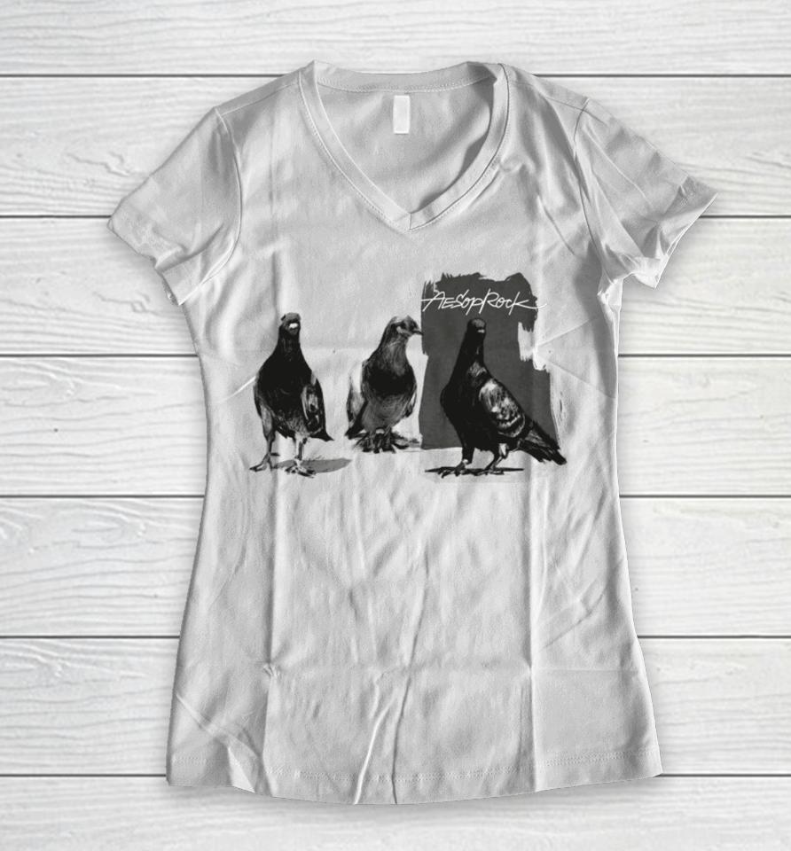 Aesop Rock Pigeonometry Women V-Neck T-Shirt