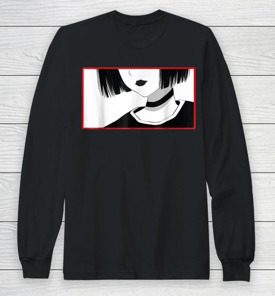 Aesthetic Goth Anime Girl Tee - Soft Grunge Aesthetic Gothic Long Sleeve T-Shirt