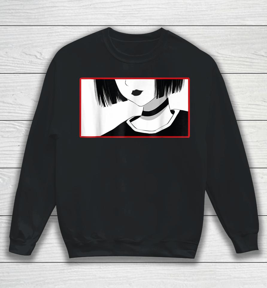 Aesthetic Goth Anime Girl Tee - Soft Grunge Aesthetic Gothic Sweatshirt