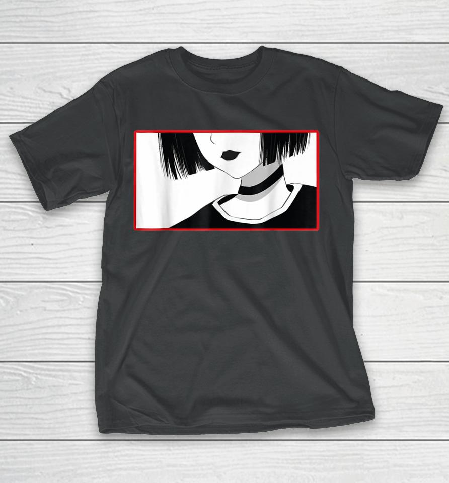 Aesthetic Goth Anime Girl Tee - Soft Grunge Aesthetic Gothic T-Shirt