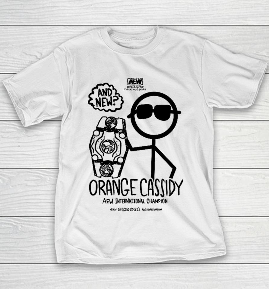 Aew And New International Champion Orange Cassidy Youth T-Shirt