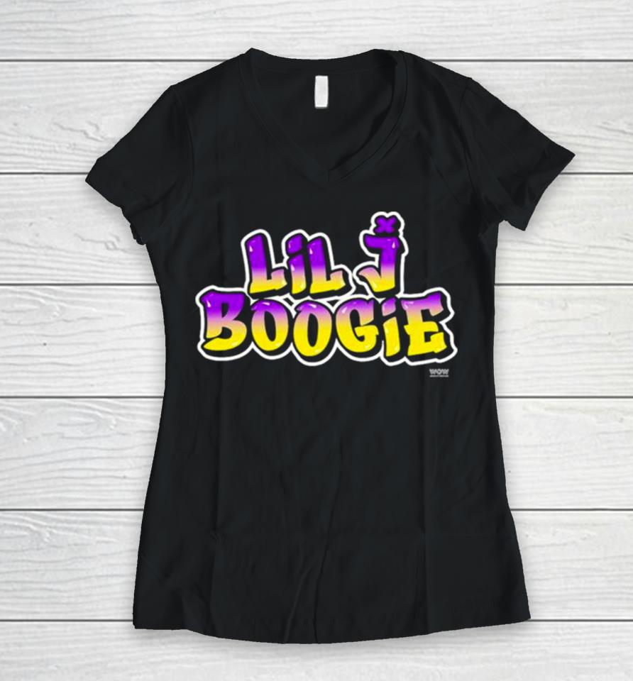 Aew Lil J Boogie Women V-Neck T-Shirt