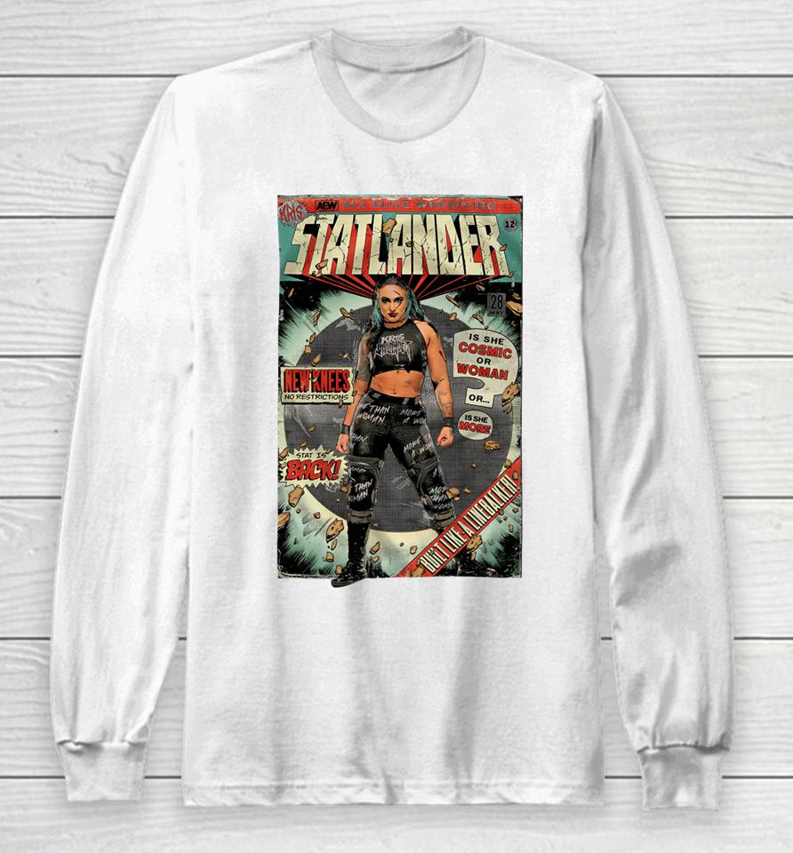 Aew Shop Top Rope Tuesday Limited Edition Kris Statlander Stat Is Back Long Sleeve T-Shirt