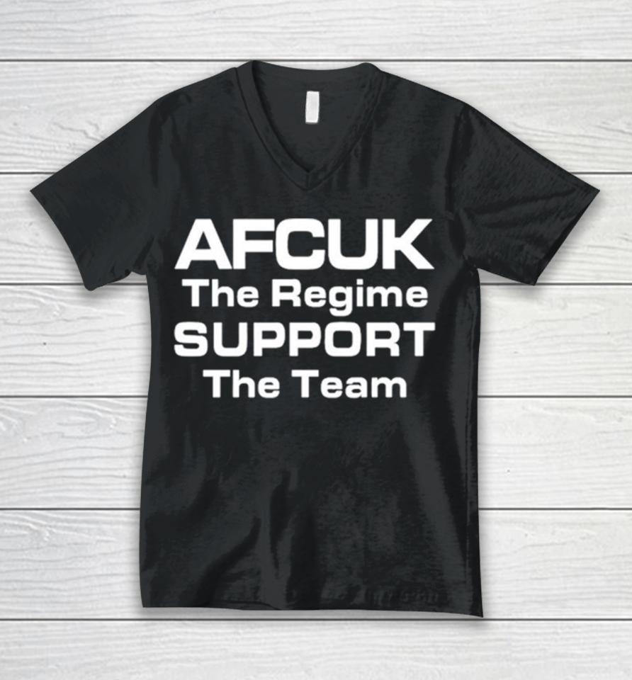 Afcuk The Regime Support The Team Unisex V-Neck T-Shirt