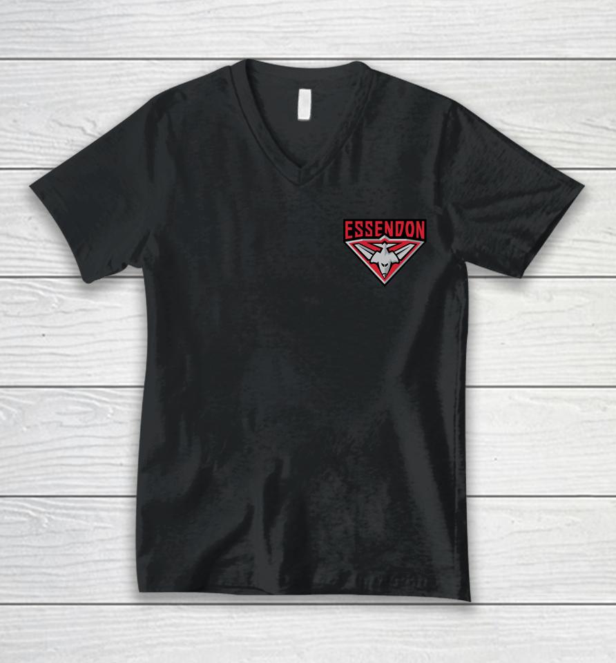 Afl Essendon Football Logo Unisex V-Neck T-Shirt