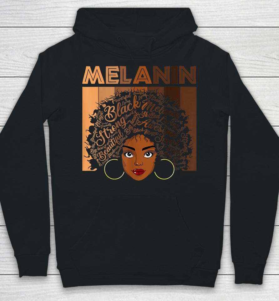 African American Afro Blm Black Women Girls Melanin Hoodie