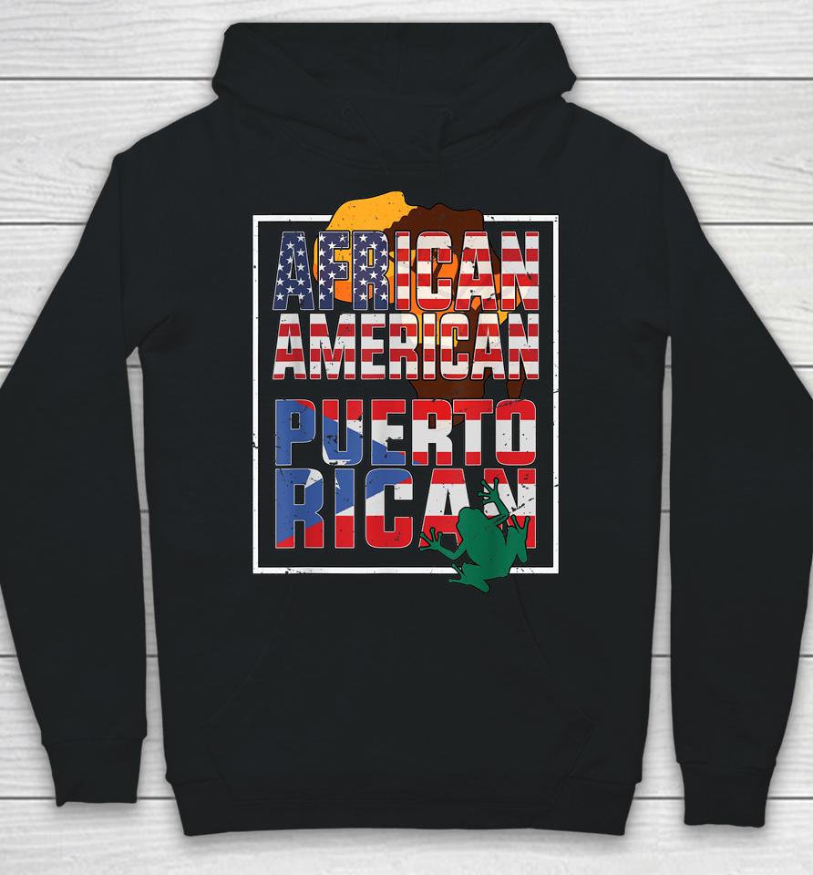 African American And Puerto Rican Flag American Puerto Rican Hoodie