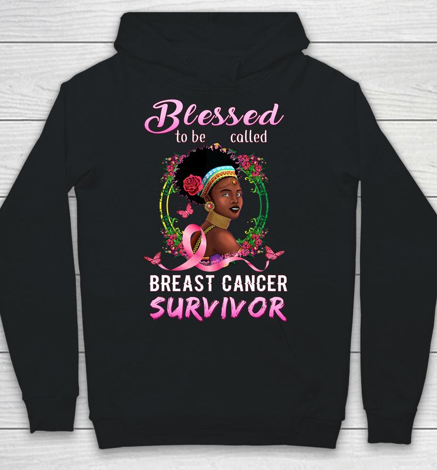 African American Breast Cancer Women Blessed Survivor Hoodie