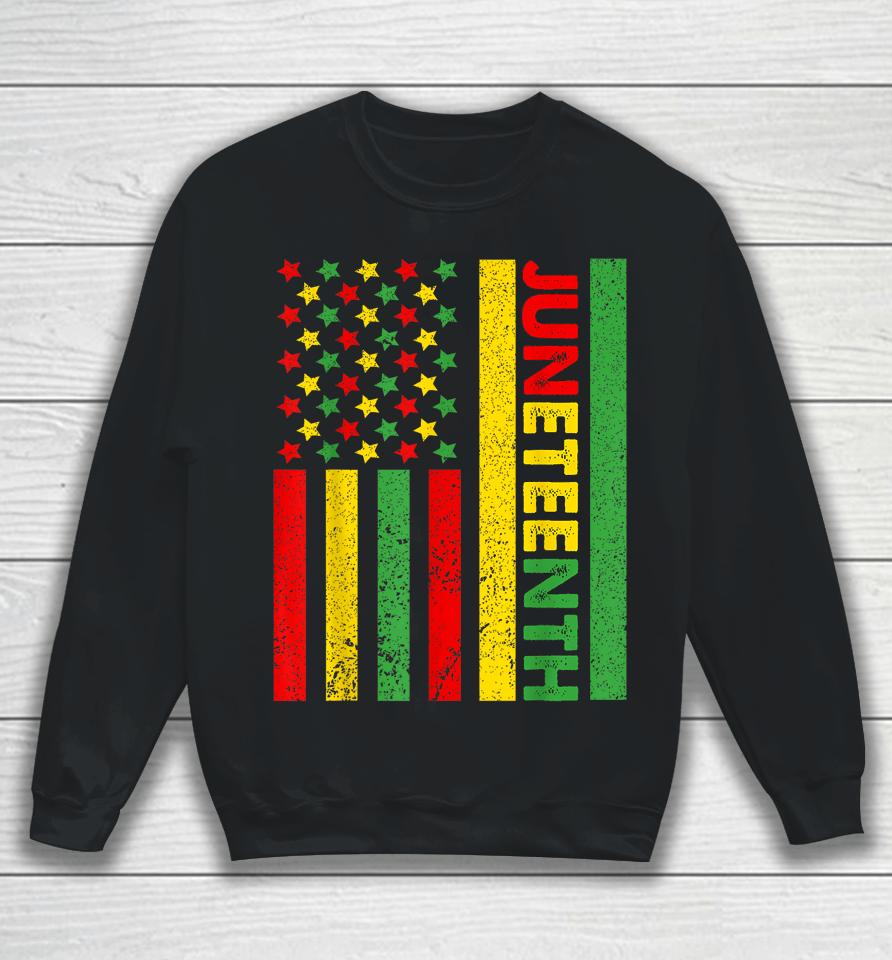 African American Flag Juneteenth Sweatshirt