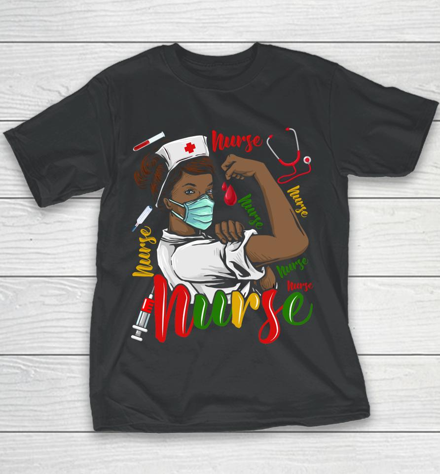 African American Nurse Women Black History Month Pride Youth T-Shirt