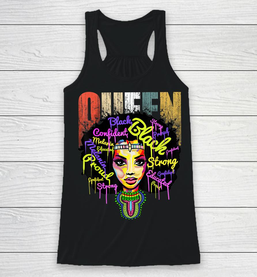 African Queen Educated Black Girl Magic Black History Month Racerback Tank