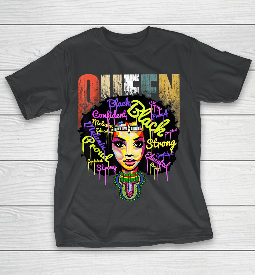 African Queen Educated Black Girl Magic Black History Month T-Shirt