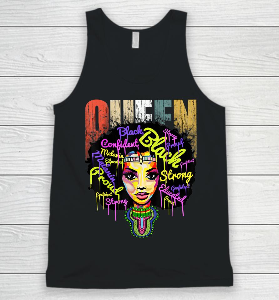 African Queen Educated Black Girl Magic Black History Month Unisex Tank Top