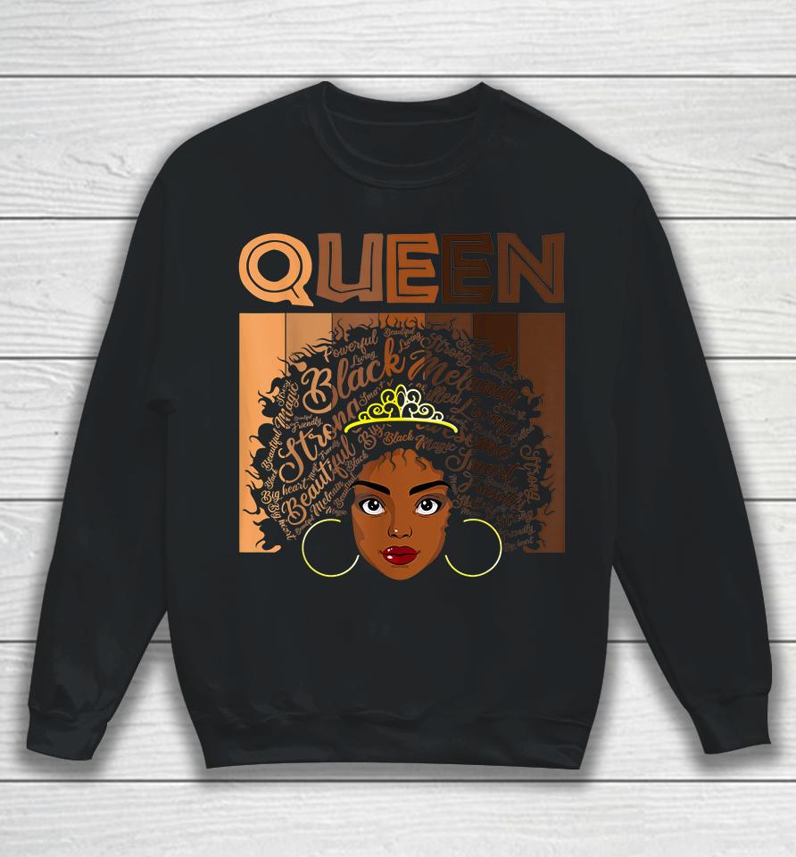 Afro Black Melanin Queen Girl Apparel American African Women Sweatshirt