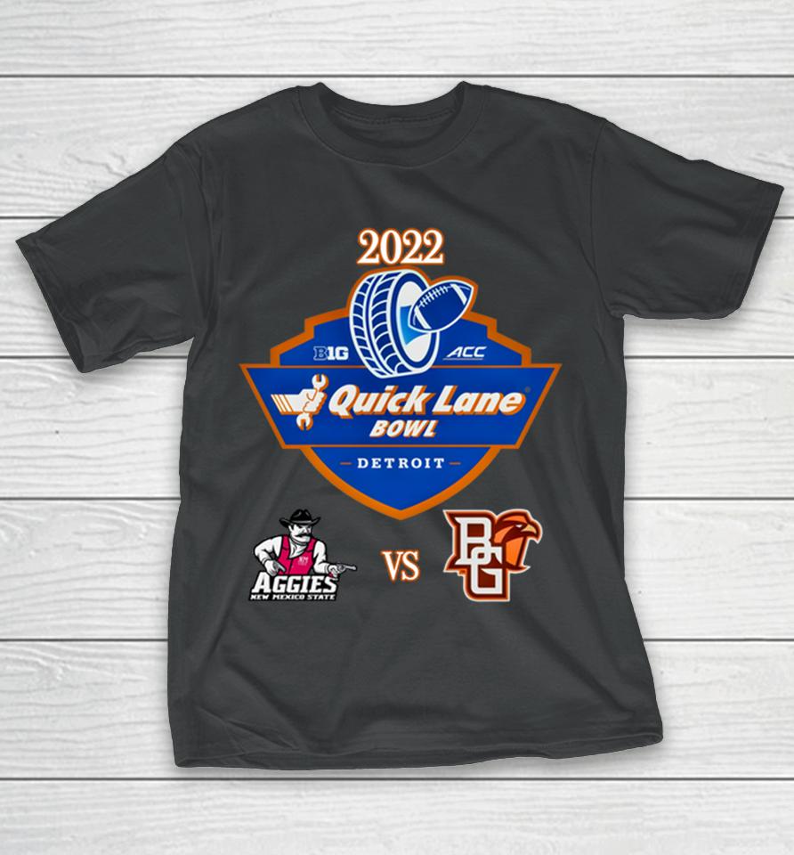 Aggies Of New Mexico Vs Falcons Of Bowling Green Ohio 2022 Quick Lane Bowl T-Shirt