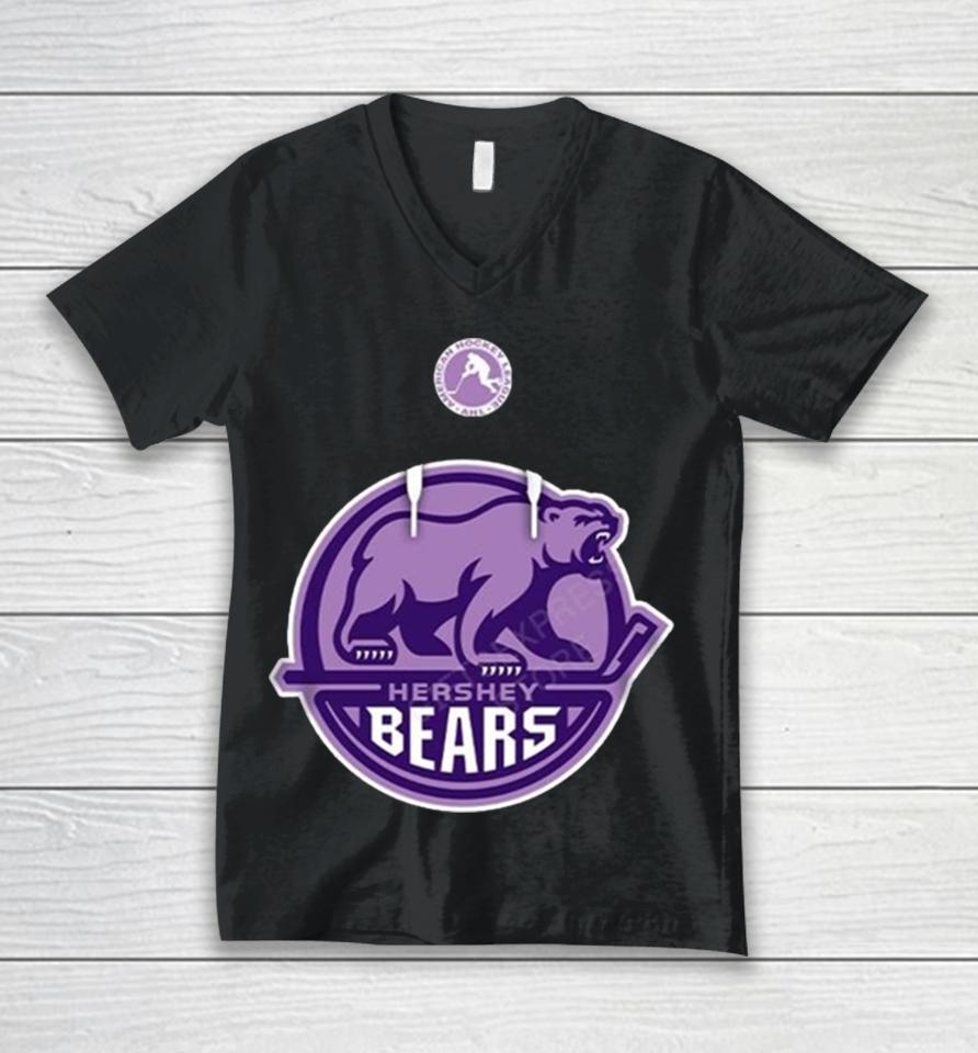 Ahl Hershey Bears Black Hockey Fights 2024 Unisex V-Neck T-Shirt