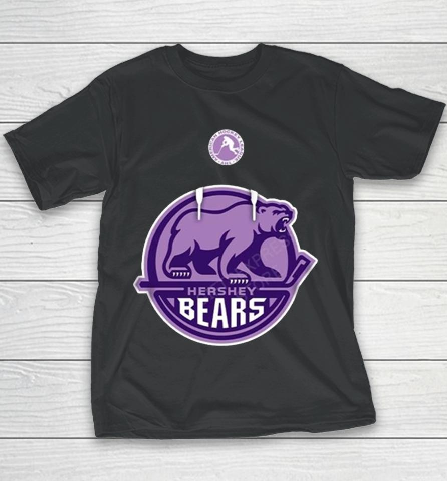 Ahl Hershey Bears Black Hockey Fights 2024 Youth T-Shirt