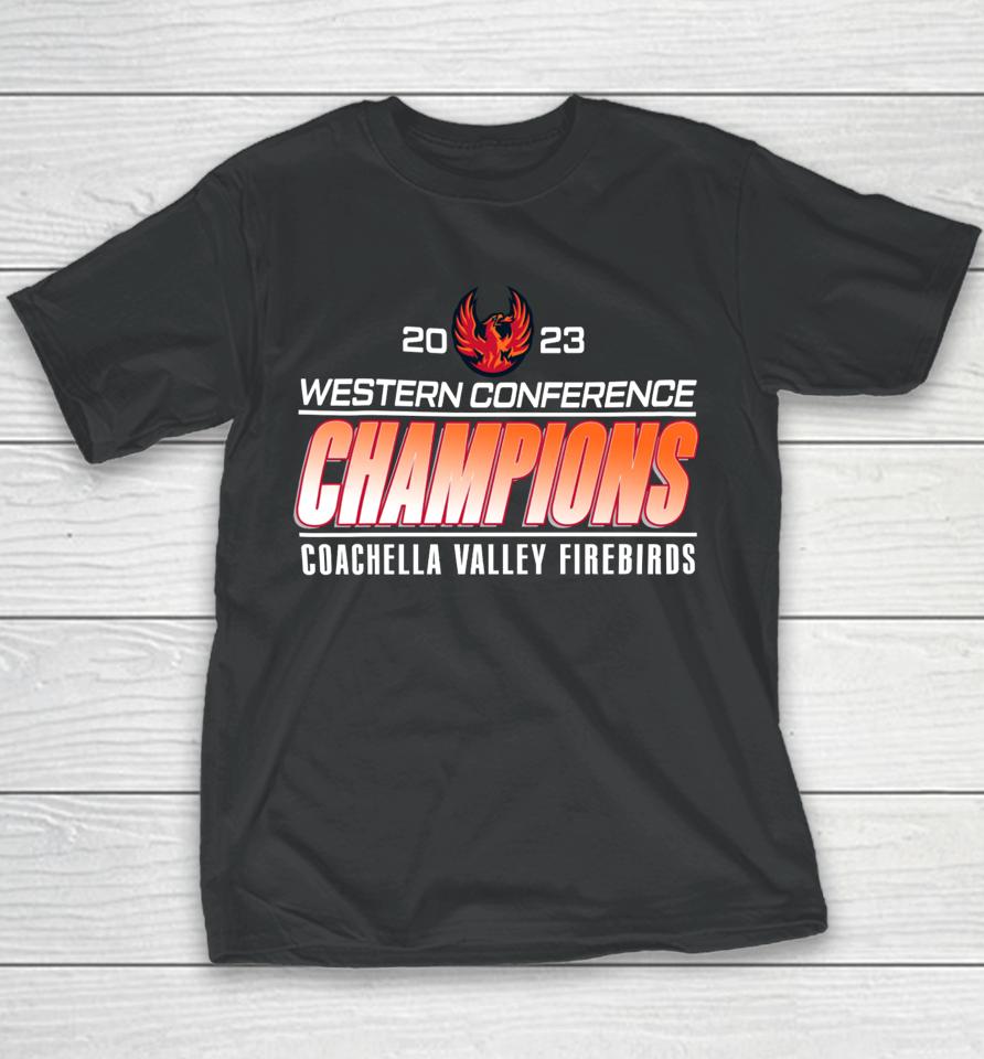 Ahl Store Coachella Valley 2023 Western Conference Champions Youth T-Shirt