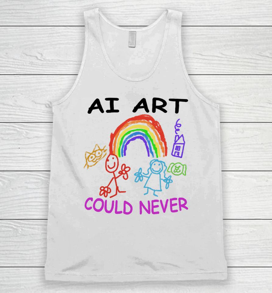 Ai Art Could Never Unisex Tank Top