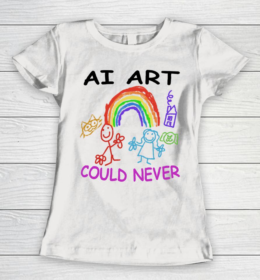 Ai Art Could Never Women T-Shirt