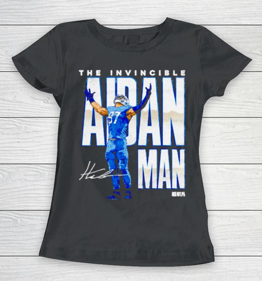 Aidan Hutchinson Detroit Aidan Man Football Signature Women T-Shirt