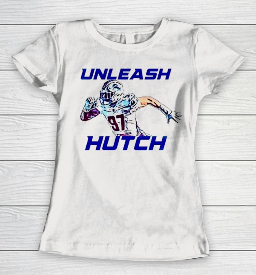 Aidan Hutchinson Detroit Lions Unleash Hutch Women T-Shirt