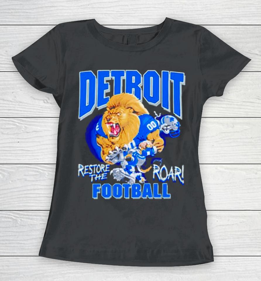 Aidan Hutchinson Restore The Roar Detroit Lions Football Women T-Shirt