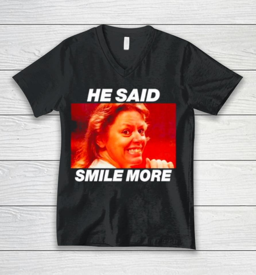 Aileen Wuornos He Said Smile More Unisex V-Neck T-Shirt