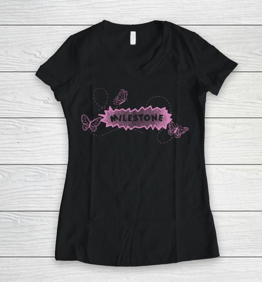 Aimsey Store 1 Million Subscriber Milestone Women V-Neck T-Shirt