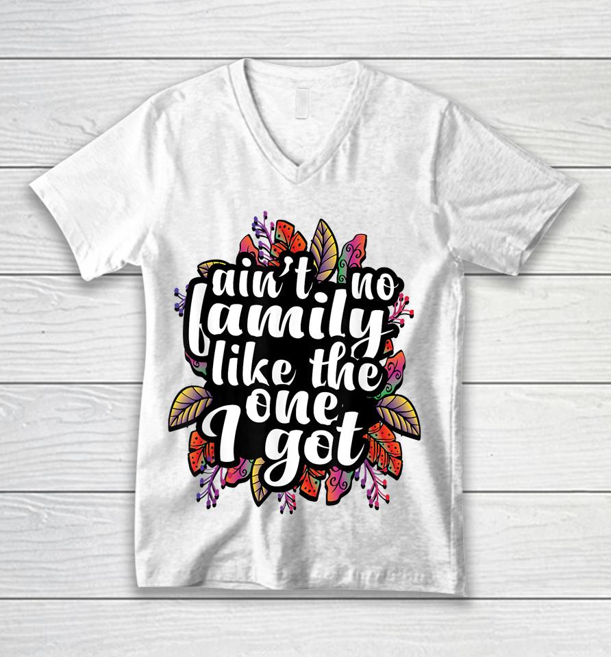 Ain't No Family Like The One I Got Funny Family Reunion Unisex V-Neck T-Shirt