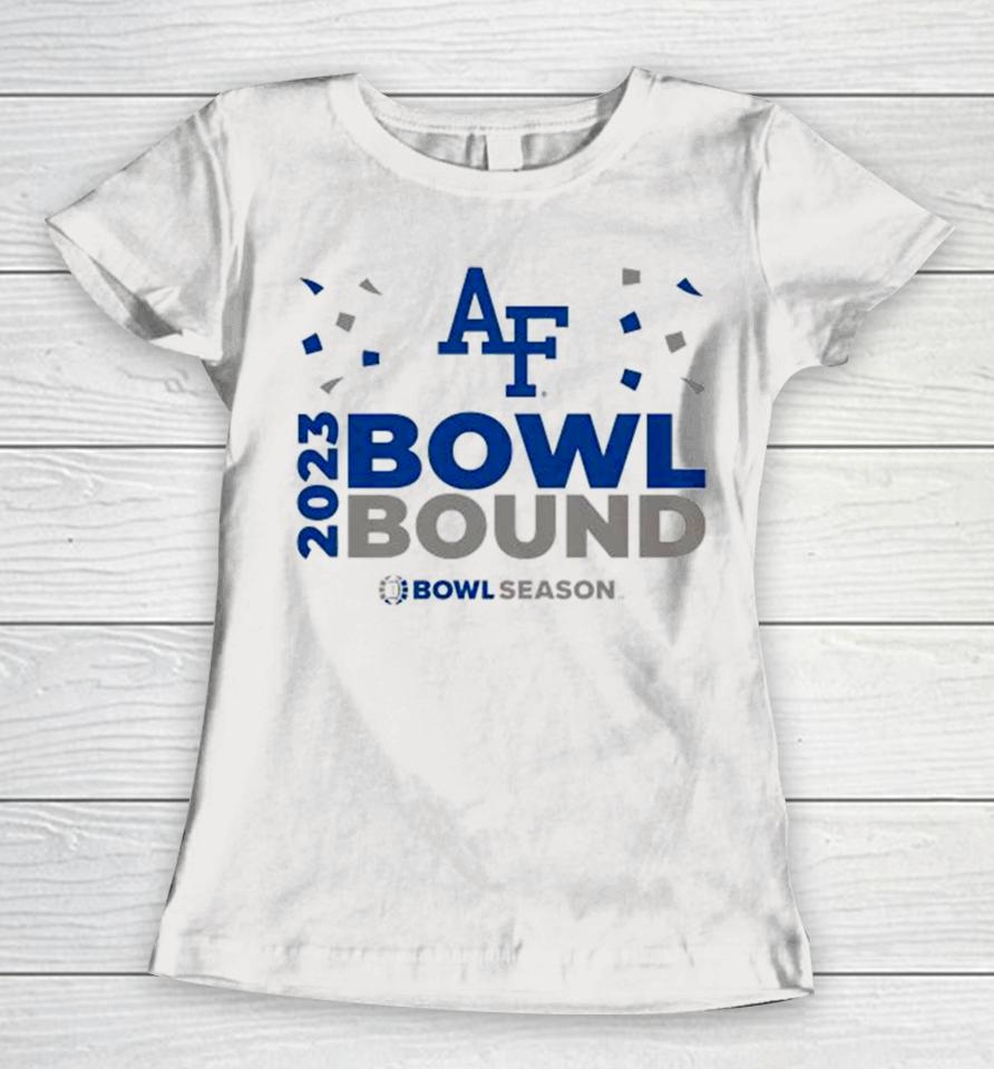 Air Force Falcons 2023 Bowl Bound Bow Season Logo Women T-Shirt