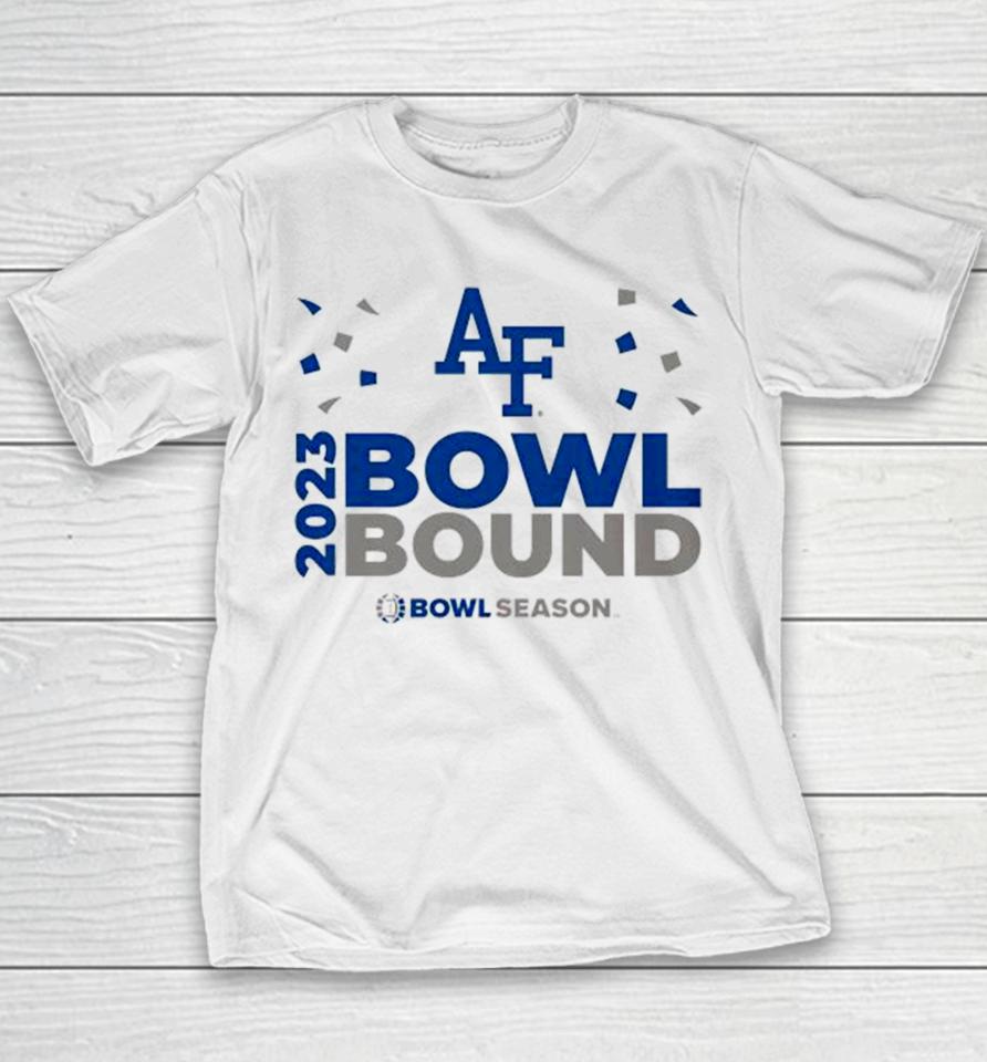 Air Force Falcons 2023 Bowl Bound Bow Season Logo Youth T-Shirt