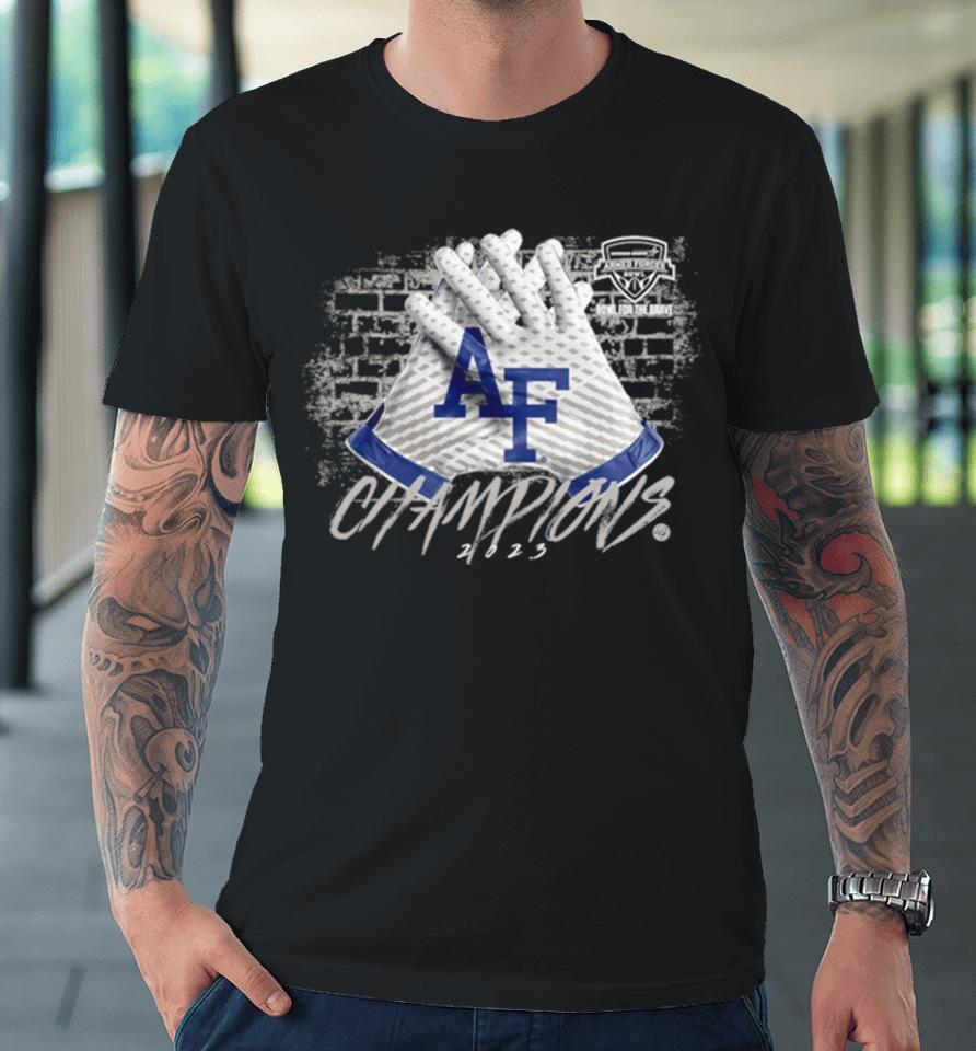 Air Force Falcons 2023 Lockheed Martin Armed Forces Bowl Champions Gloves Premium T-Shirt