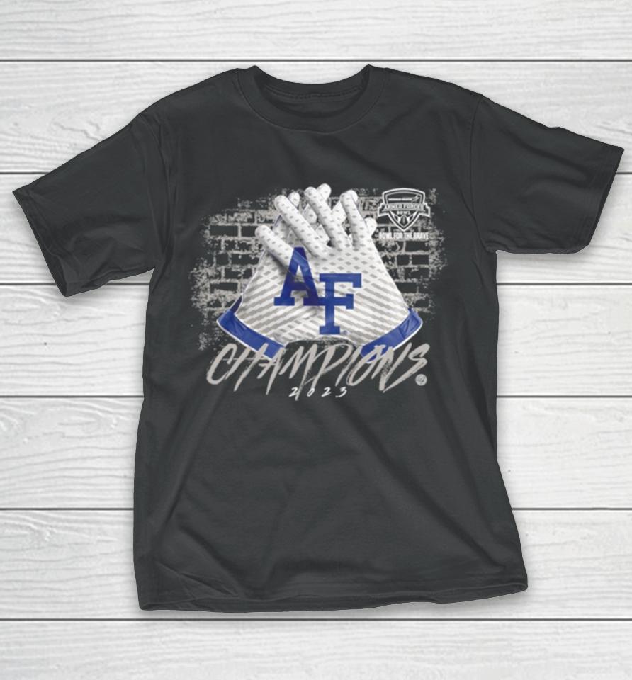 Air Force Falcons 2023 Lockheed Martin Armed Forces Bowl Champions Gloves T-Shirt