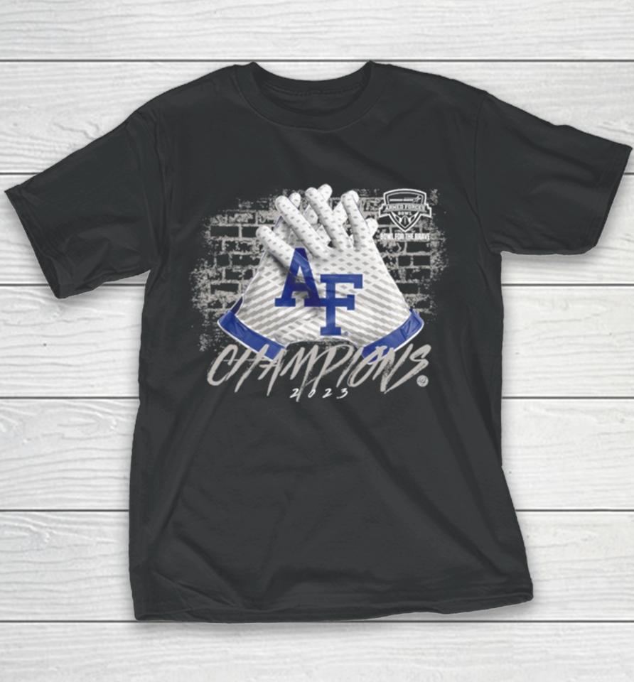 Air Force Falcons 2023 Lockheed Martin Armed Forces Bowl Champions Gloves Youth T-Shirt