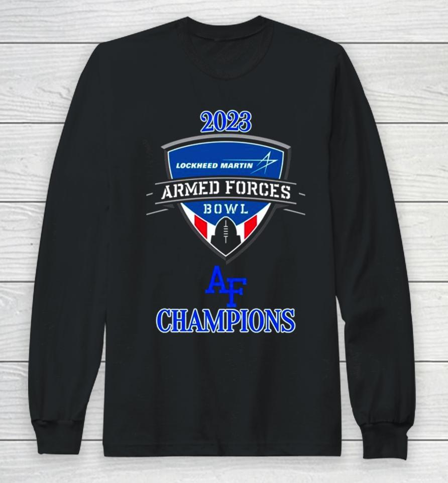 Air Force Falcons 2023 Lockheed Martin Armed Forces Bowl Champions Long Sleeve T-Shirt