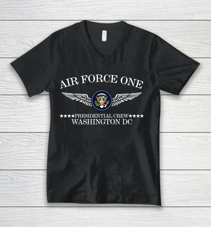 Air Force One Presidential Crew Washington Dc Unisex V-Neck T-Shirt