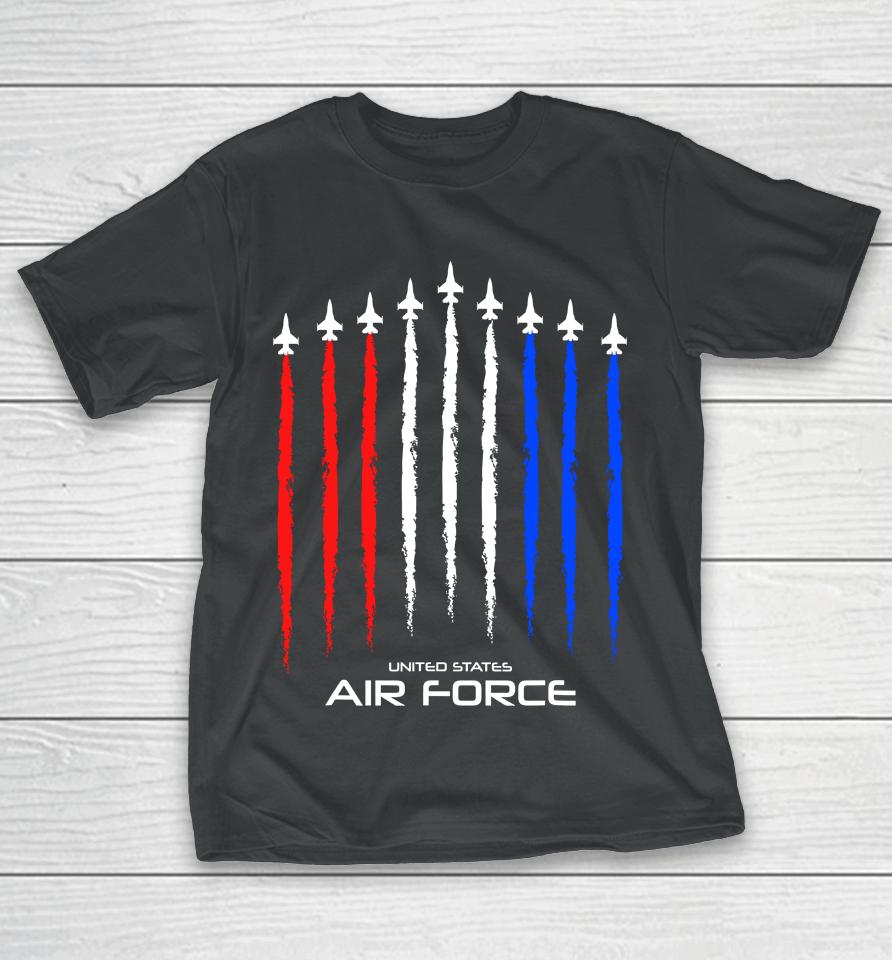 Air Force Us Veterans 4Th Of July American Flag T-Shirt