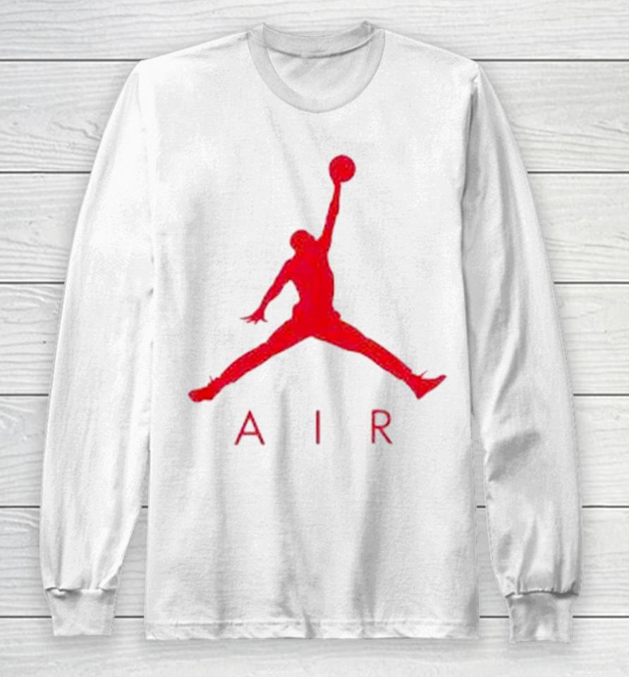 Air Jordan 1 Match Jordan Jumpman Red Logo Long Sleeve T-Shirt