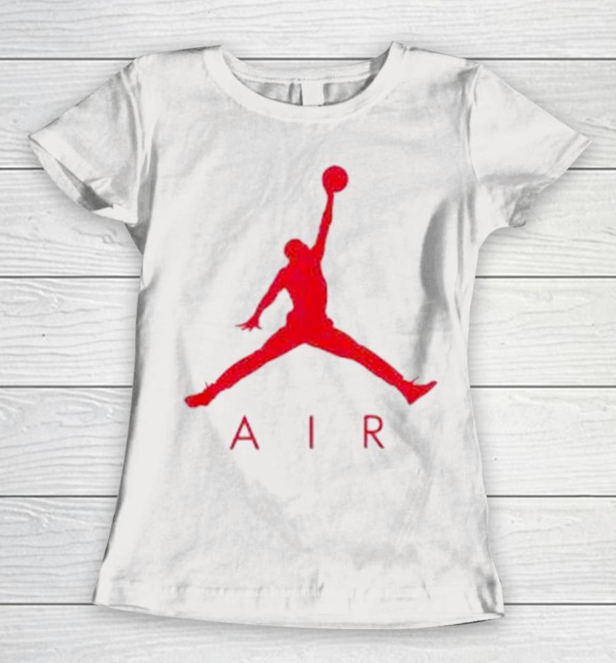 Air Jordan 1 Match Jordan Jumpman Red Logo Women T-Shirt